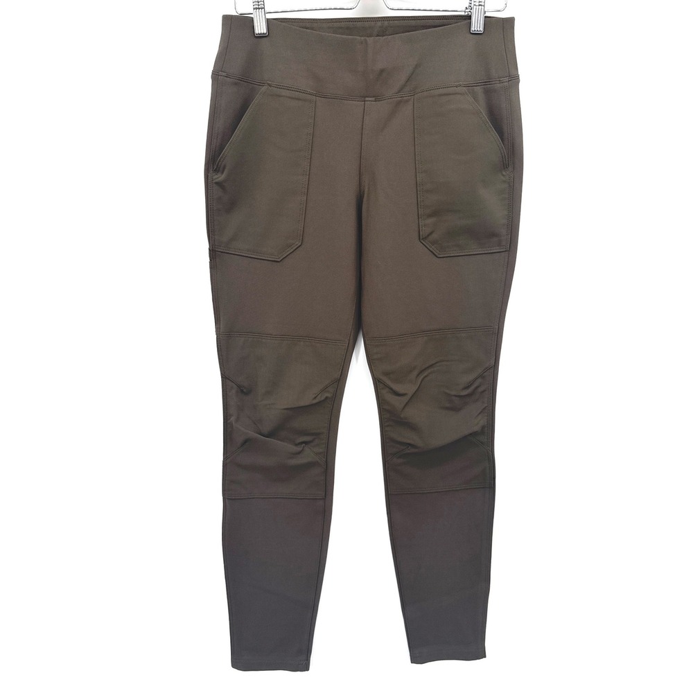 Carhartt Women Leggings M Brown Force Fitted Utility Pants Hiking Performance